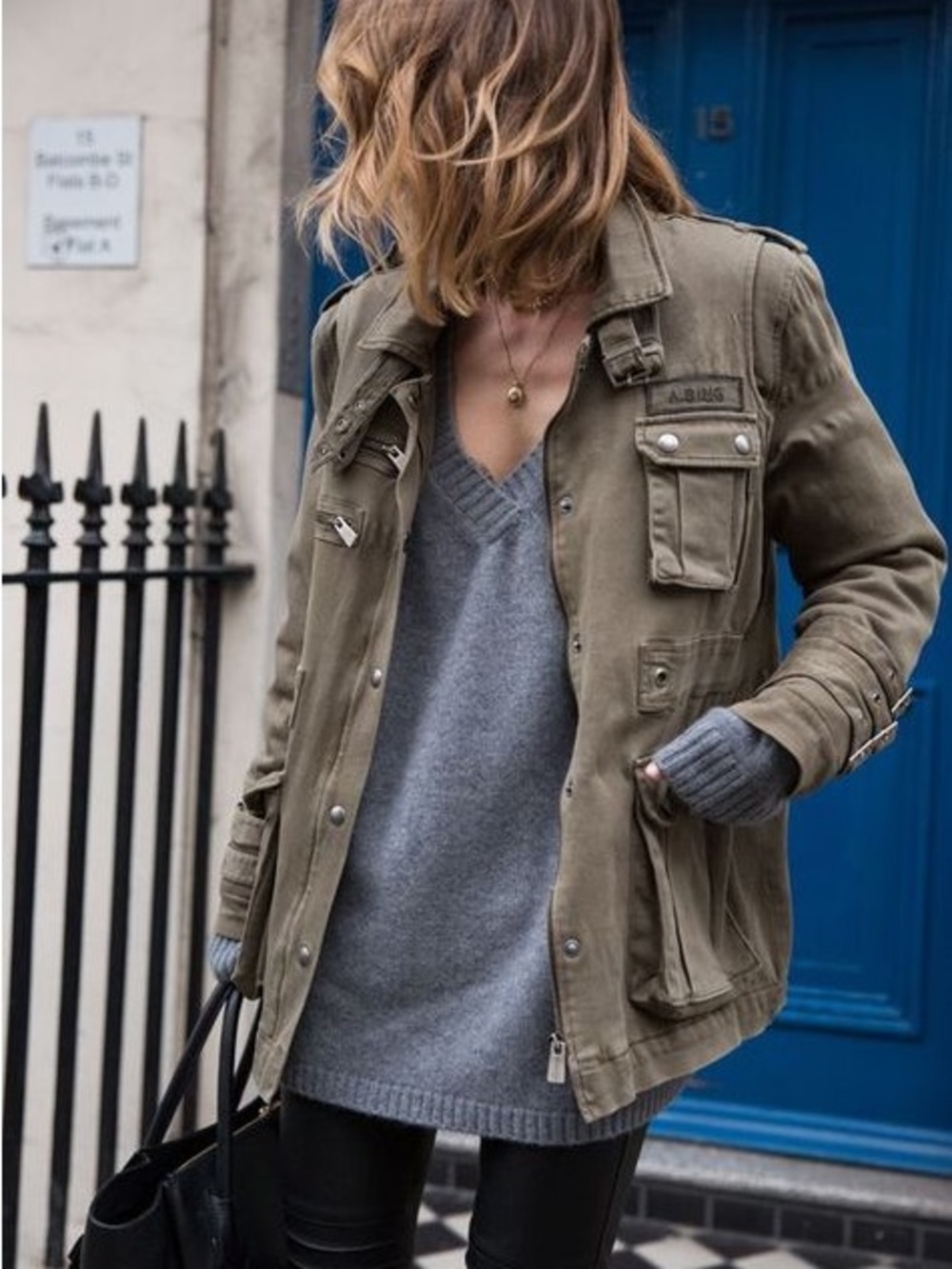 Anine Bing military utility jacket